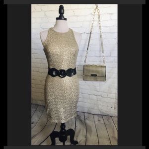 Hollister Gold Sequin Party Dress